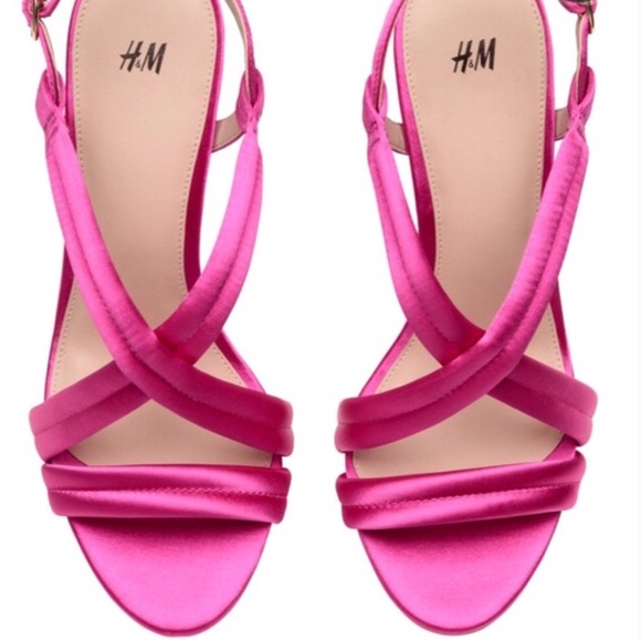 H&M bring pink satin sandals - Picture 8 of 8